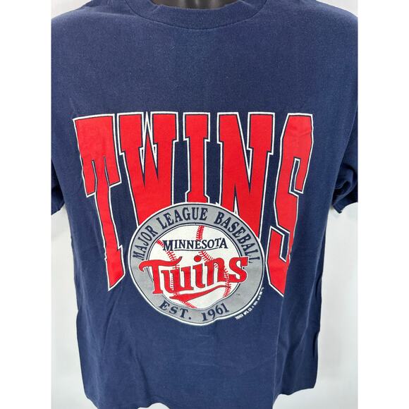 Vintage 1991 Minnesota Twins Graphic Tee USA Made Size Large Trench Ultra - Picture 7 of 8